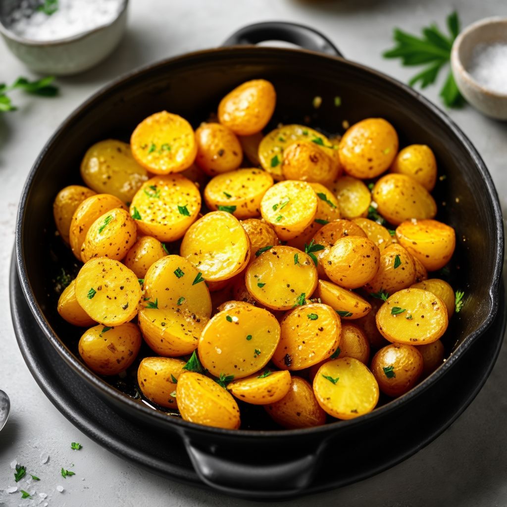 Patate Dorate in Padella con Condimento alle Erbe