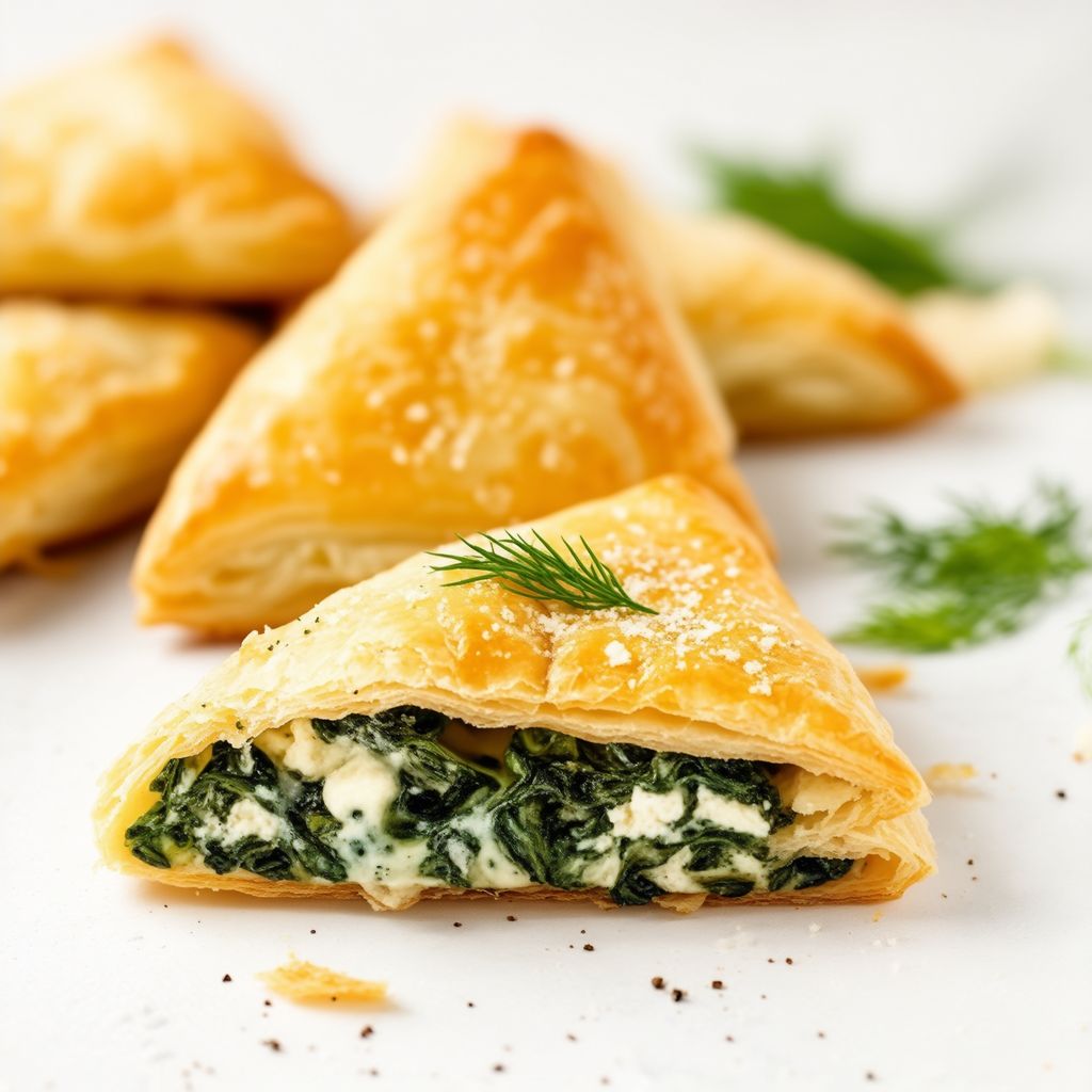 Herzhafte Spinat- und Käse-Teigtaschen