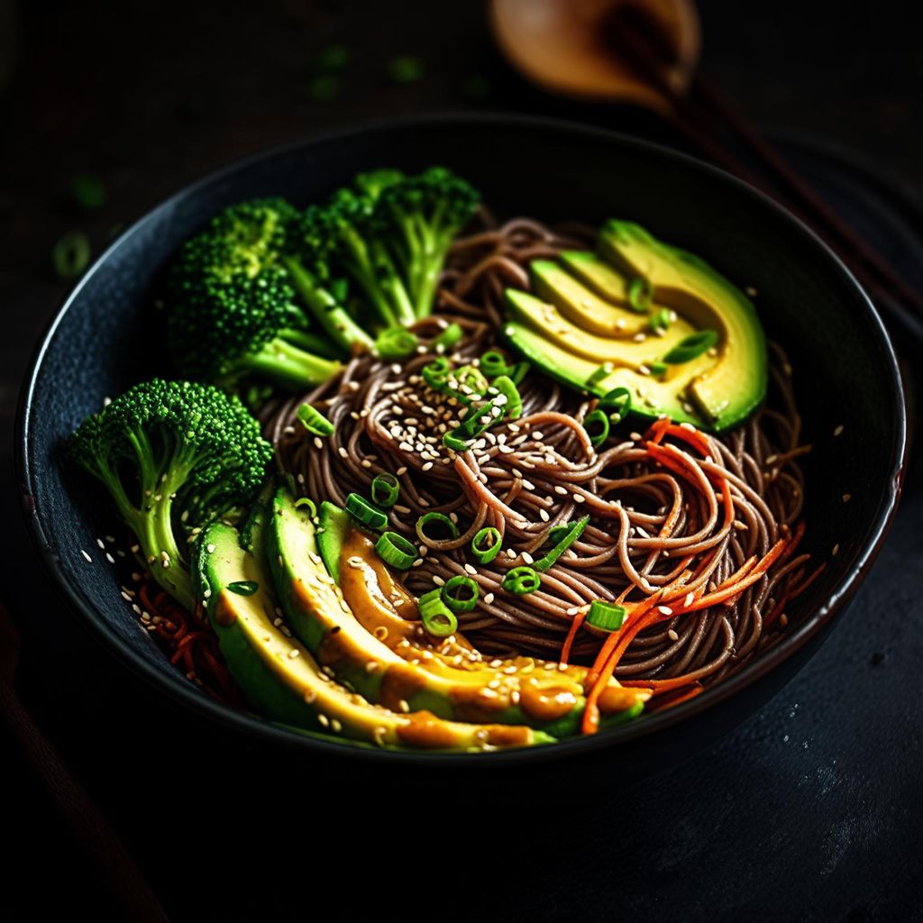 Soba-Nudel-Buddha-Schüssel