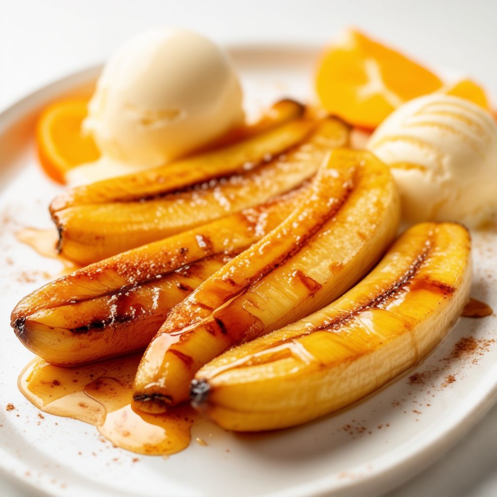 Grilled Rum-Infused Bananas with Citrus Glaze