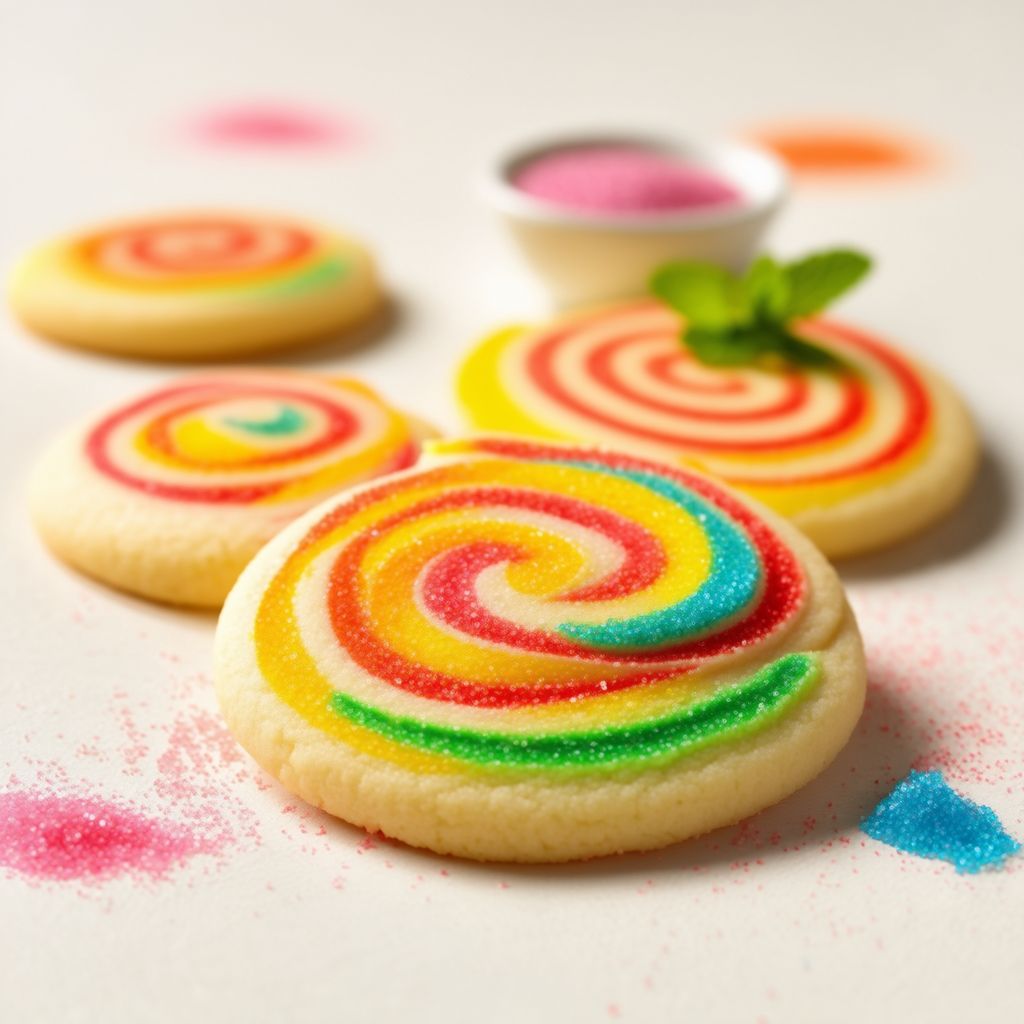 Bunte Zuckerswirls-Cookies