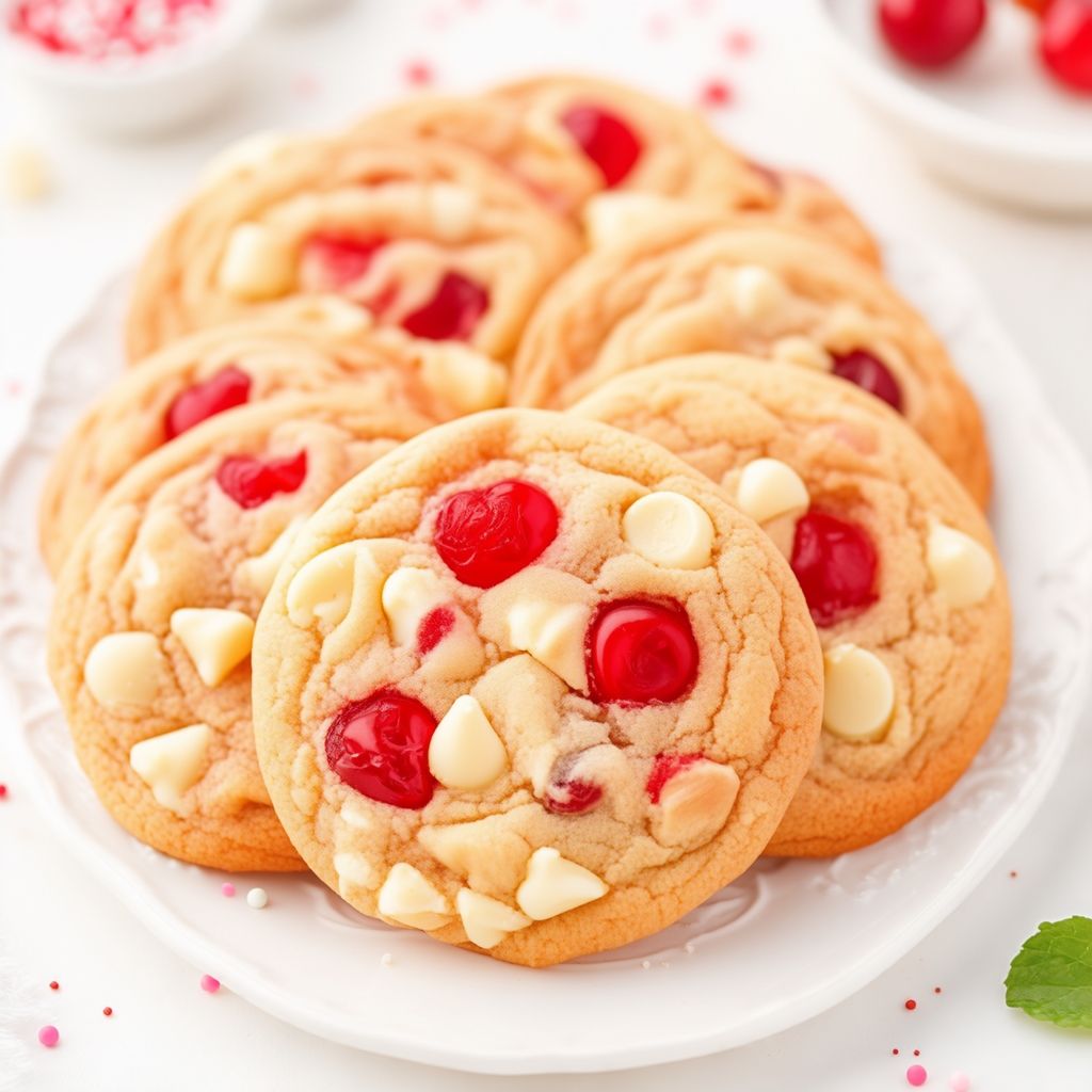Cherry Bliss White Chocolate Cookies