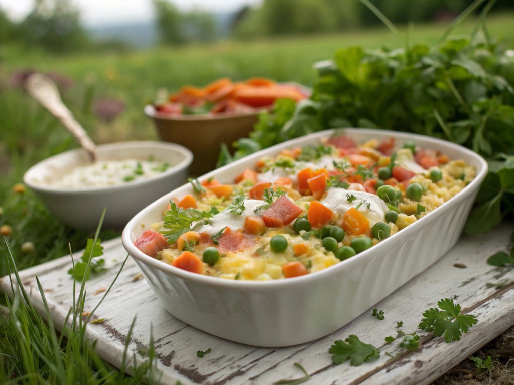 Spätzleauflauf mit extra viel Gemüse