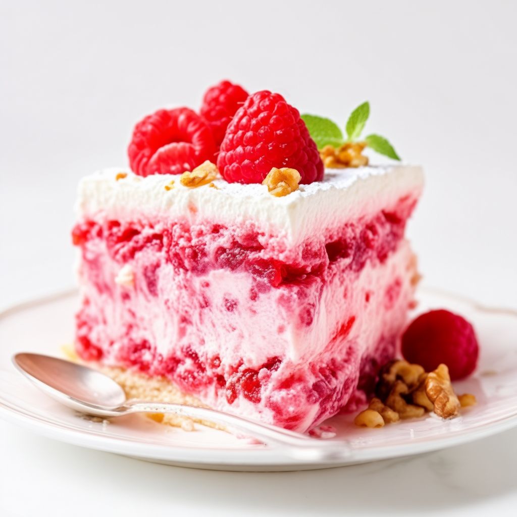 Creamy Raspberry Delight Salad