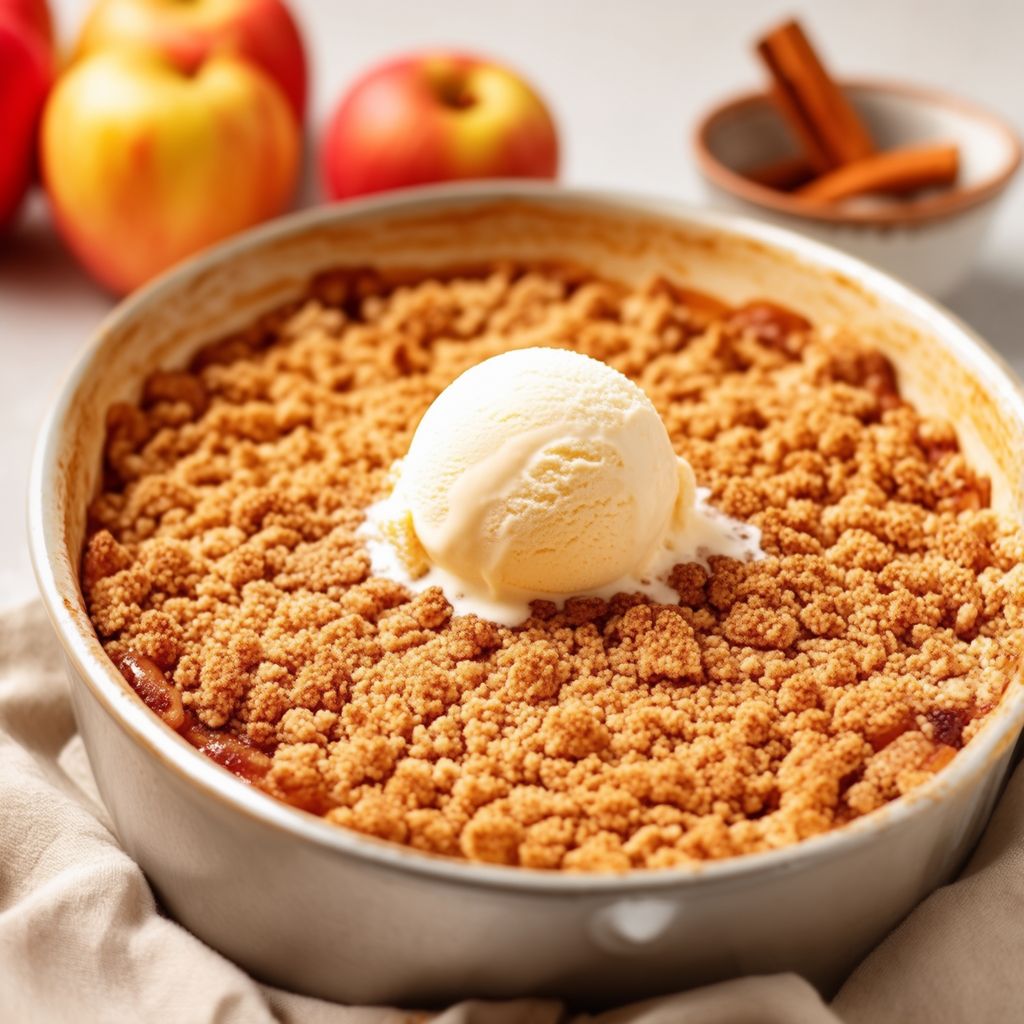 Warm Cinnamon Apple Crumble