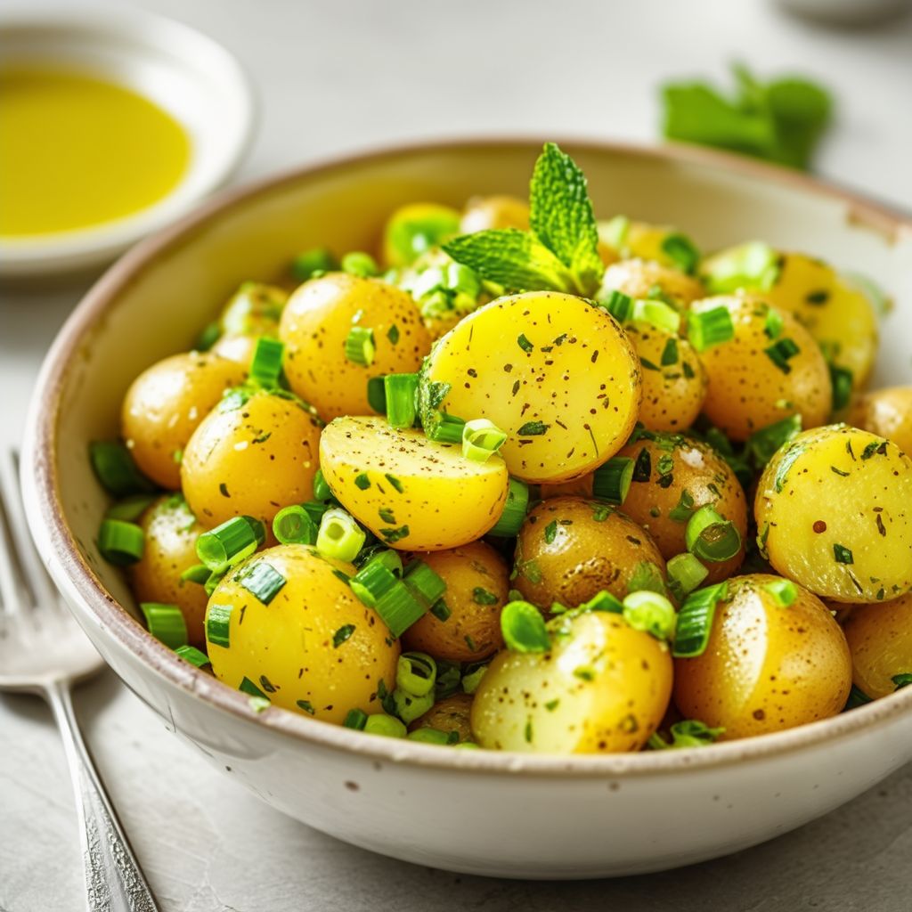 Kräuter-Kartoffelsalat mit einem spritzigen Twist