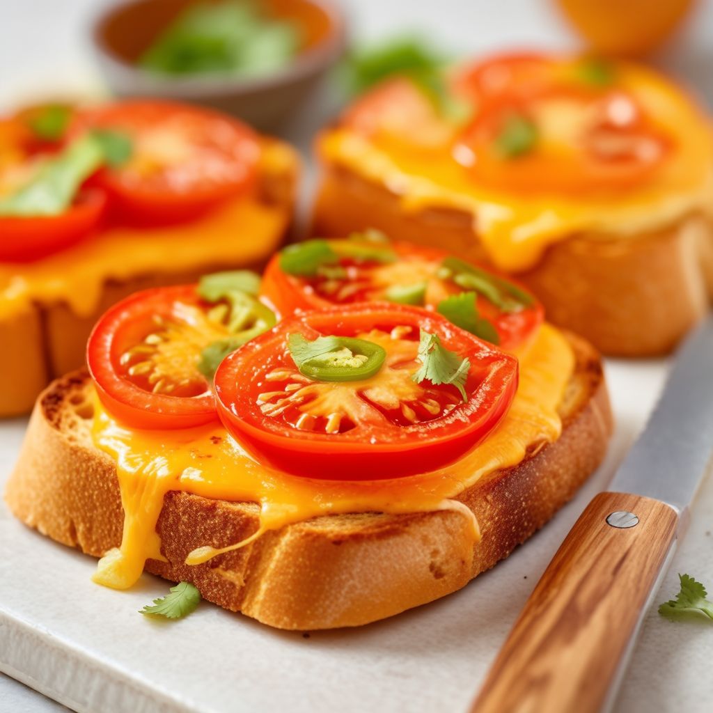 Toast di Pomodoro Piccante e Formaggio