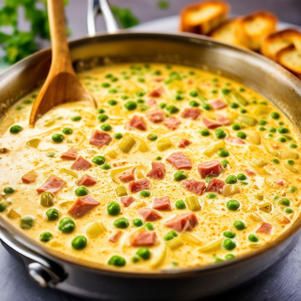 Cremige Schinken-Gemüse-Pfanne